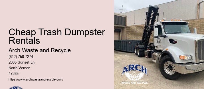 Arch Waste And Recycle's Dumpster Rental